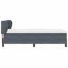 vidaXL Boxspringbett mit Matratze Dunkelgrau 90 x 190 cm Samt