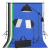 vidaXL Fotostudio-Set mit Softbox-Leuchten und Hintergr&uuml;nden