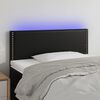 vidaXL LED Kopfteil Schwarz 90x5x78/88 cm Kunstleder