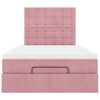 vidaXL Ottoman-Bett mit Matratzen Rosa 120x200 cm Samt