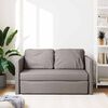vidaXL Bodensofa mit Schlaffunktion Taupe 112x174x55 cm Stoff
