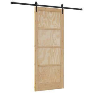 vidaXL Schiebet&uuml;r ORKDAL Natur 86 x 211 cm Massives Kiefernholz