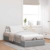 vidaXL Ottoman-Bett ohne Matratze Hellgrau 90x190 cm Stoff