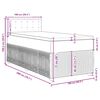 vidaXL Boxspringbett mit Matratze Taupe 100x200 cm Stoff