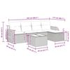 vidaXL 6-tlg. Garten-Sofagarnitur mit Kissen Schwarz Poly Rattan