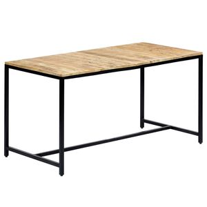 vidaXL Esstisch 140x70x75 cm Raues Mangoholz