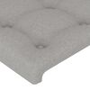 vidaXL LED Kopfteil Hellgrau 203x16x118/128 cm Stoff