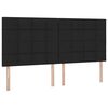 vidaXL Aufbewahrungsbett mit Matratze Schwarz 200 x 200 cm Polyester