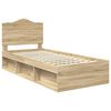 vidaXL Bettrahmen Sonoma-Eiche 90 x 200 cm Massives Kiefernholz