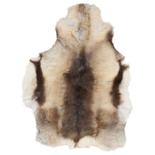 vidaXL Rentierfell Gemischt Grau 80x130 cm