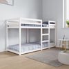 vidaXL Etagenbett Wei&szlig; 75x190 cm Massivholz Kiefer