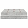 vidaXL Aufbewahrungsbettgestell Beton Grau 140 cm Holzwerkstoff