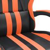 vidaXL Gaming-Stuhl mit Fu&szlig;st&uuml;tze Schwarz und Orange Kunstleder