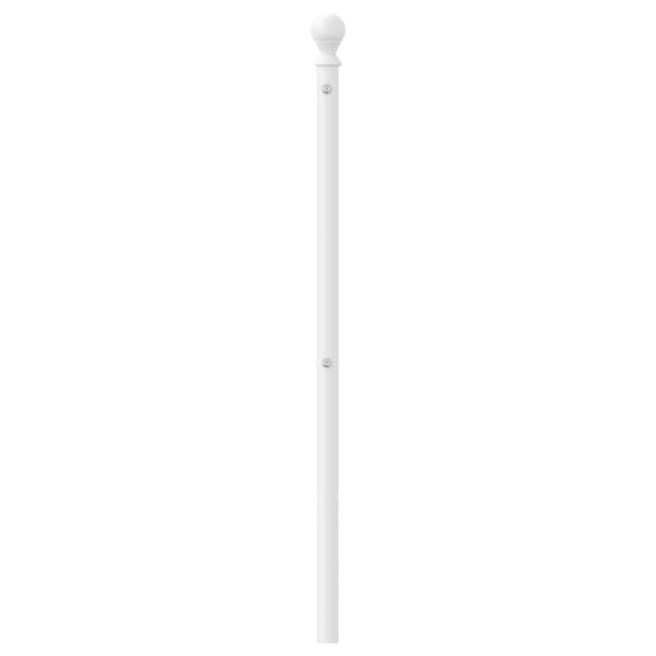 vidaXL Ersatz-Kopfteil Metall Wei&szlig; 107 cm