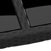vidaXL Gartentisch 190x90x75 cm Hartglas und Poly Rattan Schwarz