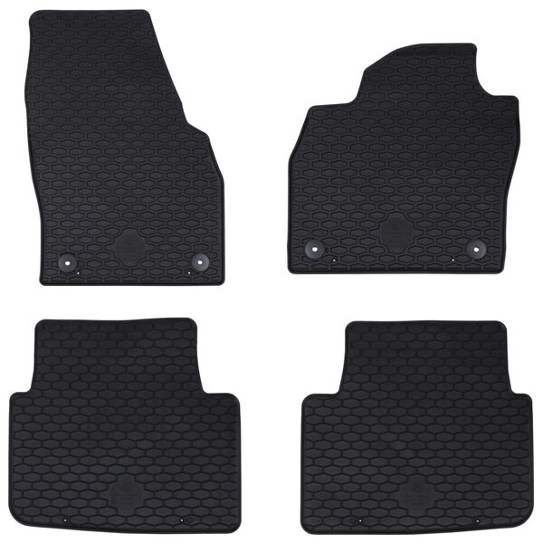 vidaXL Autofu&szlig;matte 4 pcs Schwarz Geeignet f&uuml;r KAMIQ 2019- Gummi