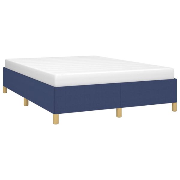 vidaXL Bettgestell ohne Matratze Blau 140x200 cm Stoff