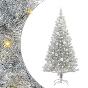 vidaXL Weihnachtsbaum Silber 120 cm PET