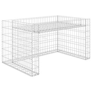 vidaXL Rasenm&auml;her-Garage mit Hochbeet 110x80x60 cm Stahldraht