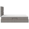 vidaXL Bett mit Stauraum und LED mit LED Taupe 120 x 200 cm Polyester