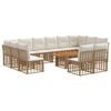 vidaXL Gartensofa-set 13 stk. Nat&uuml;rlich und Cremwei&szlig; Poly-Rattan