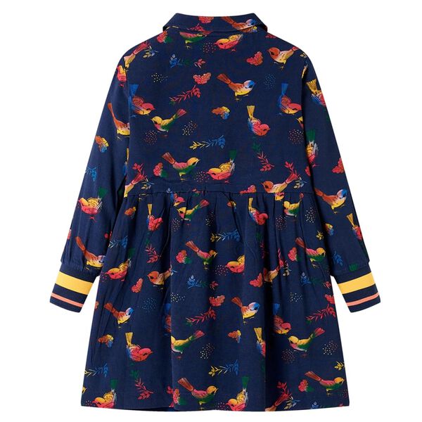 Kinderkleid mit Langen &Auml;rmeln Marineblau 116