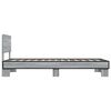 vidaXL Bettgestell Grau Sonoma 75x190 cm Holzwerkstoff und Metall