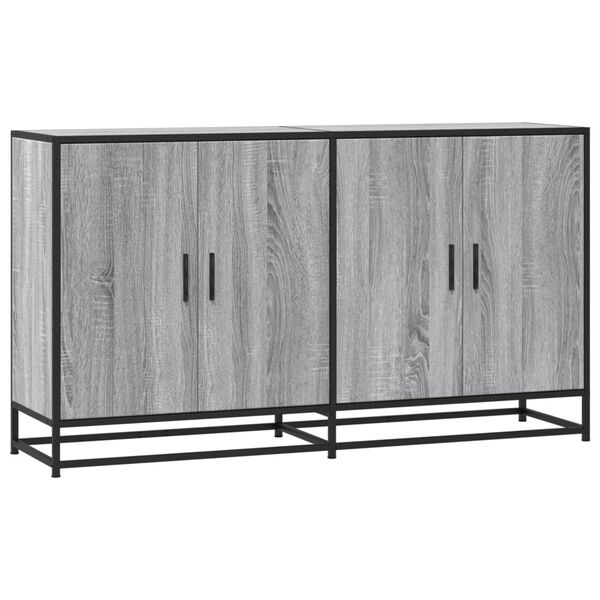vidaXL Sideboard Grau Sonoma 134x35x76 cm Holzwerkstoff