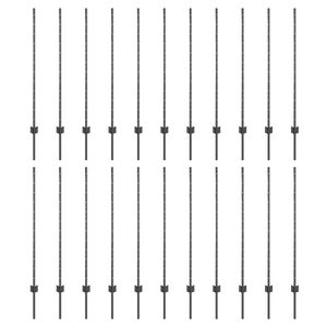 vidaXL Zaunpfosten 44 pcs Grau 160 cm Stahl