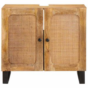 vidaXL Waschbeckenschrank Braun 62 x 33 x 58 cm Massivholz Mango