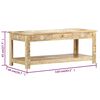 vidaXL Couchtisch 110 x 50 x 45 cm Handgemalt Massivholz Mango