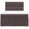 vidaXL Boxspringbett mit Matratze Dunkelbraun 140x200 cm Stoff