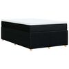vidaXL Boxspringbett mit Matratze Schwarz 120x200 cm Stoff