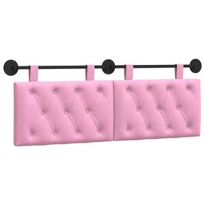vidaXL H&auml;ngevorderseite Wandmontiert Rosa 130 x 55 x 7 cm Stoff
