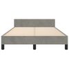 vidaXL Bettgestell ohne Matratze Hellgrau 120x200 cm Samt