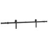 vidaXL Schiebet&uuml;rbeschlag-Set 183 cm Stahl Schwarz