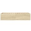 vidaXL Bettgestell Sonoma-Eiche 75x190 cm Holzwerkstoff