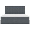 vidaXL Aufbewahrungsbett mit Matratze Dunkelgrau 180 x 200 cm Samt