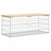 vidaXL Gartenbank aus Gabionen 103x44x42 cm Massivholz Kiefer