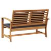 vidaXL Bank mit Kissen 2 pcs Braun und Dunkelgrau Massivholz Teak