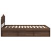 vidaXL Bettrahmen Braun Eichen-Optik 120 x 190 cm Massives Kiefernholz