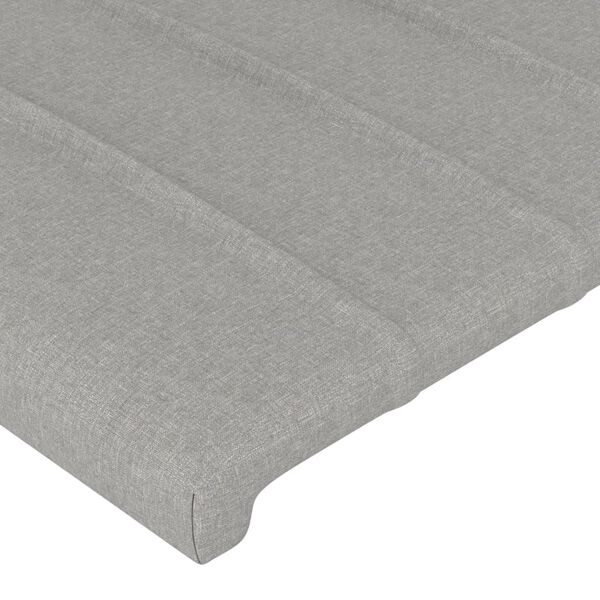vidaXL Kopfteil Hellgrau 100x5x78/88 cm Stoff