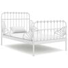 vidaXL Ausziehbett Wei&szlig; Metall 80x130/200 cm