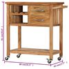 vidaXL Servierwagen 80x45x91 cm Massivholz Akazie