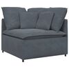 vidaXL Modulares Sofa mit Kissen Samt Dunkelgrau
