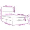 vidaXL Ottoman-Bett mit Matratzen Dunkelblau 120x190 cm Samt