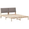 vidaXL Bettrahmen mit Kopfteil Braun 150 x 200 cm Massives Kiefernholz