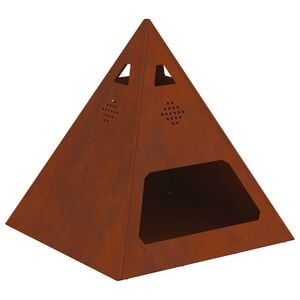 vidaXL Feuerstelle Rostig 50 x 50 x 51 cm Wetterfeststahl