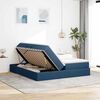 vidaXL Aufbewahrungsbett mit Matratze Blau 200 x 200 cm Polyester