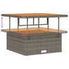 vidaXL Garten-Sofa-Set mit Kissen 11 pcs Grau Poly Rattan